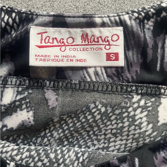 Tango Mango Black & White Ruffled Dress Size Small - Picture 6 of 12